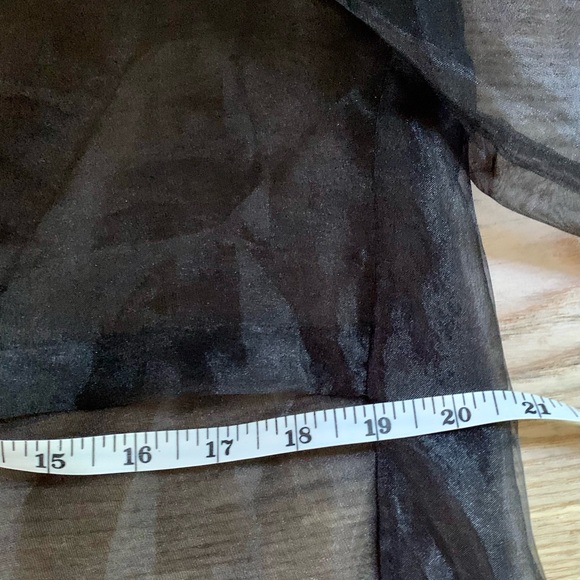 Transparent cute black top Mélanie Lyne Size 8 - Picture 7 of 7